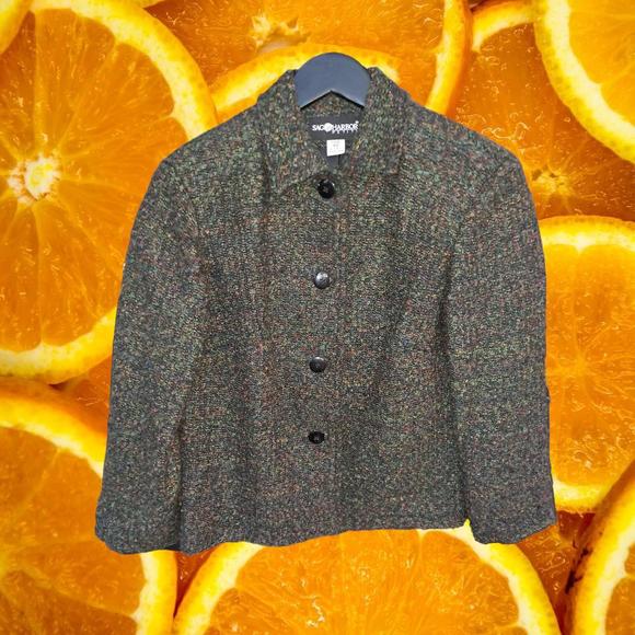 Sag Harbor Petite Button Up‎ Colorful Jacket Size 4P - Picture 3 of 8